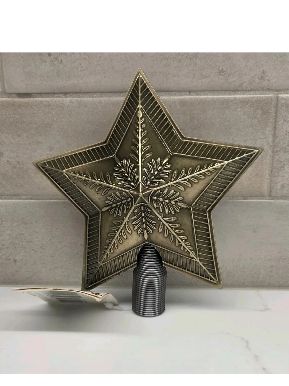VINTAGE Hallmark Classical Star Christmas Tree Topper Metal Bronze Finish VHTF